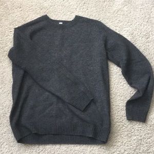 Uniqlo Charcoal Wool Crewneck Sweater